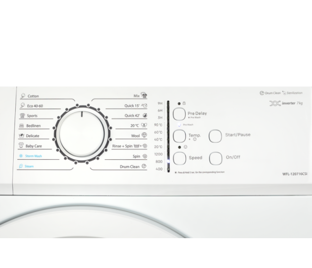 Pralka VIVAX WFL-120716CSI Slim 7kg 1200obr Program Steam Drum Clean  - 1547005 - zdjęcie 5